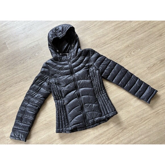 Andrew Marc Womens Black Packable Lightweight Premium Down Puffer Jacket Size S - Picture 1 of 7